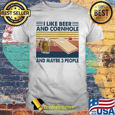 I like beer and cornhole and maybe 3 people vintage retro 2020 shirt