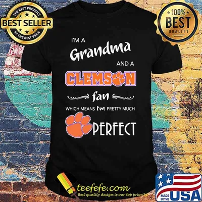 I'm a grandma and a clemson tigers fan which means i'm pretty much perfect shirt