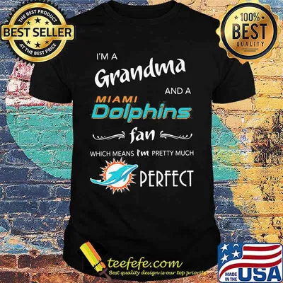 I'm a grandma and a miami dolphin fan which means i'm pretty much perfect logo shirt