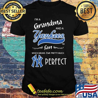 I'm a grandma and a new york yankees fan which means i'm pretty much perfect shirt