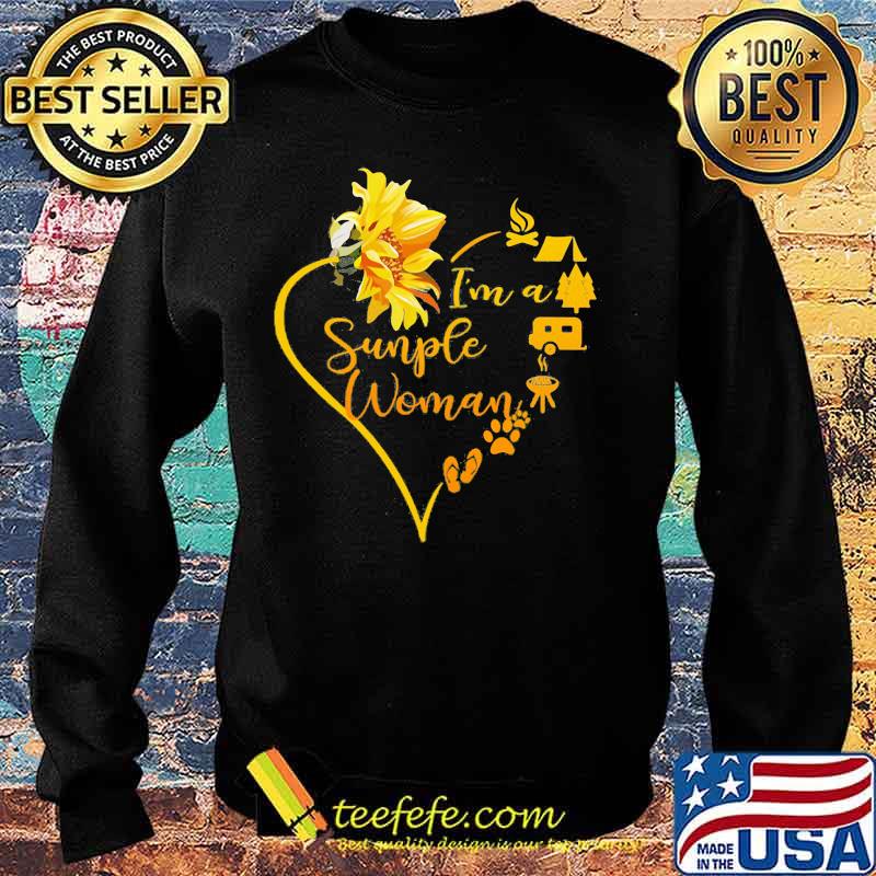 I'm a simple woman love camping sunflower heart s Sweater I'm a simple woman love camping sunflower heart s Sweater