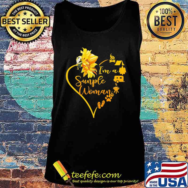 I'm a simple woman love camping sunflower heart s Tank top I'm a simple woman love camping sunflower heart s Tank top
