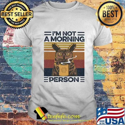 I'M NOT A MORNING PERSON OWL VINTAGE RETRO SHIRT