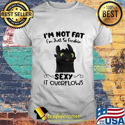 I'M NOT FAT I'M JUST SO FREAKIN SEXY IT OVERFLOWS TOOTHLESS DRAGON SHIRT