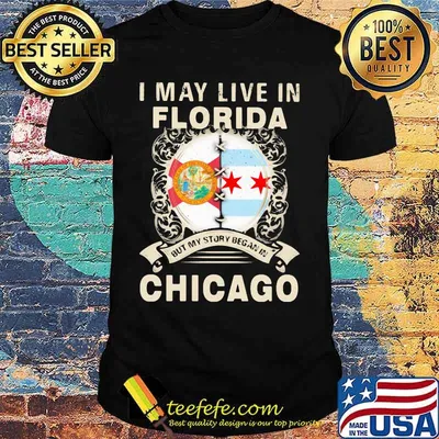 I may live in florida but my story began in chicago shirt