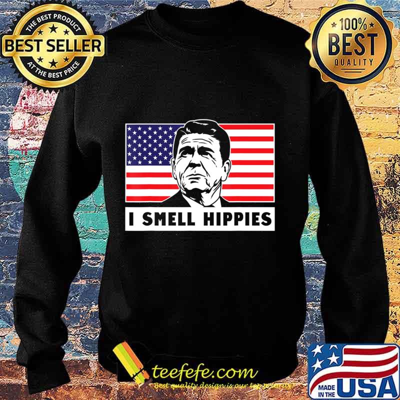 I Smell Hippies, Ronald Reagan Merica USA Shirt T-Shirt Sweater I Smell Hippies, Ronald Reagan Merica USA Shirt T-Shirt Sweater