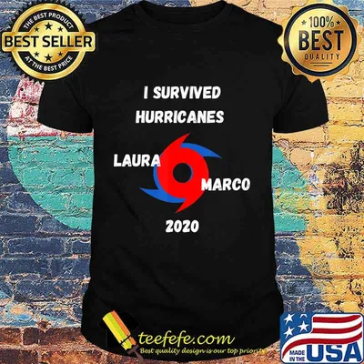 I Survived Hurricanes Laura & Marco 2020 Funny Weather T-Shirt