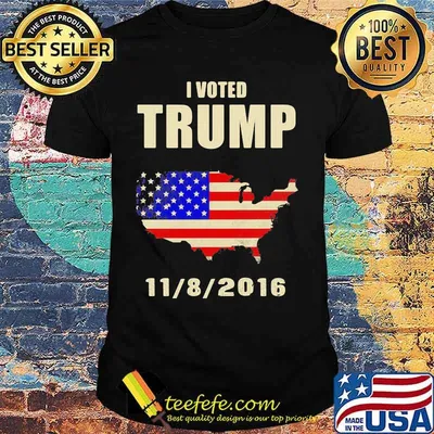 I voted trump 11 8 2016 american flag independence day shirt