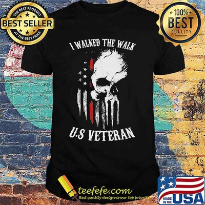 I walked the walk U.S veteran American Flag shirt