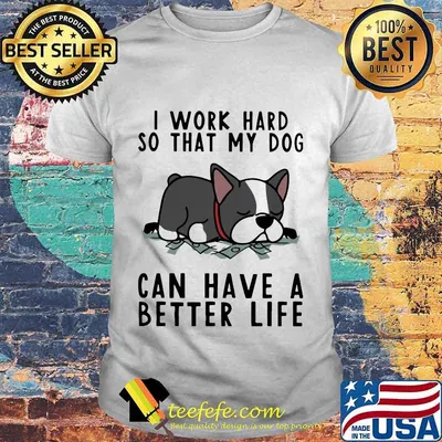 I work hard so that my dog can have a better life shirt
