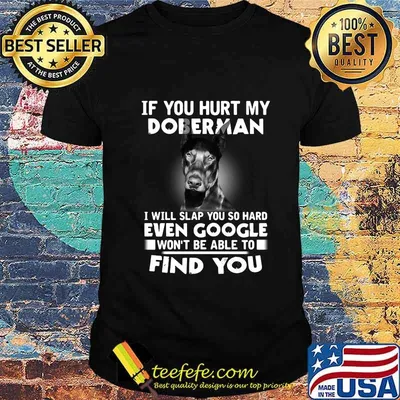 If you hurt my doberman i will slap you so hard even google won't be able to find you shirt