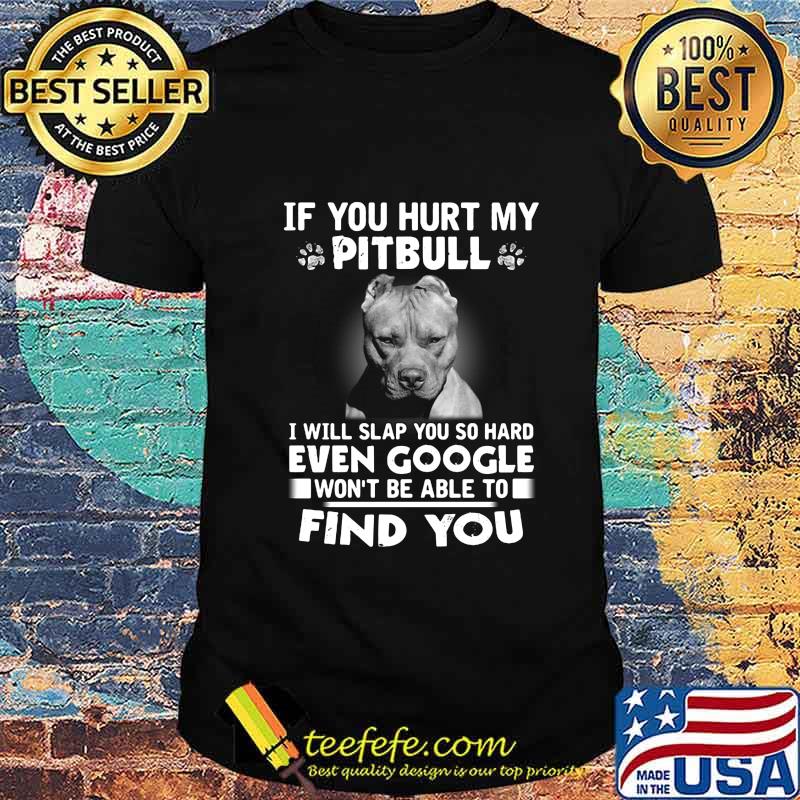 If you hurt my pitbull i will slap you so hard even google won't be able to find you shirt