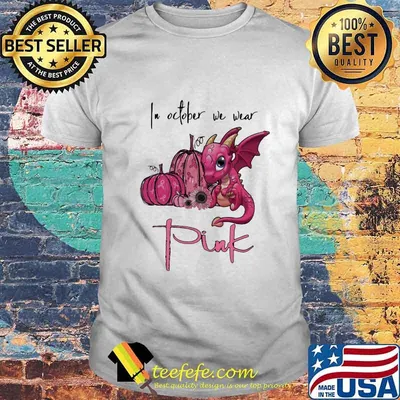 IN OCTOBER WE WEAR PINK PUMPKIN DRAGON HALLOWEEN SHIRT