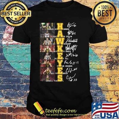 Iowa hawkeyes men's basketball players signatures shirt