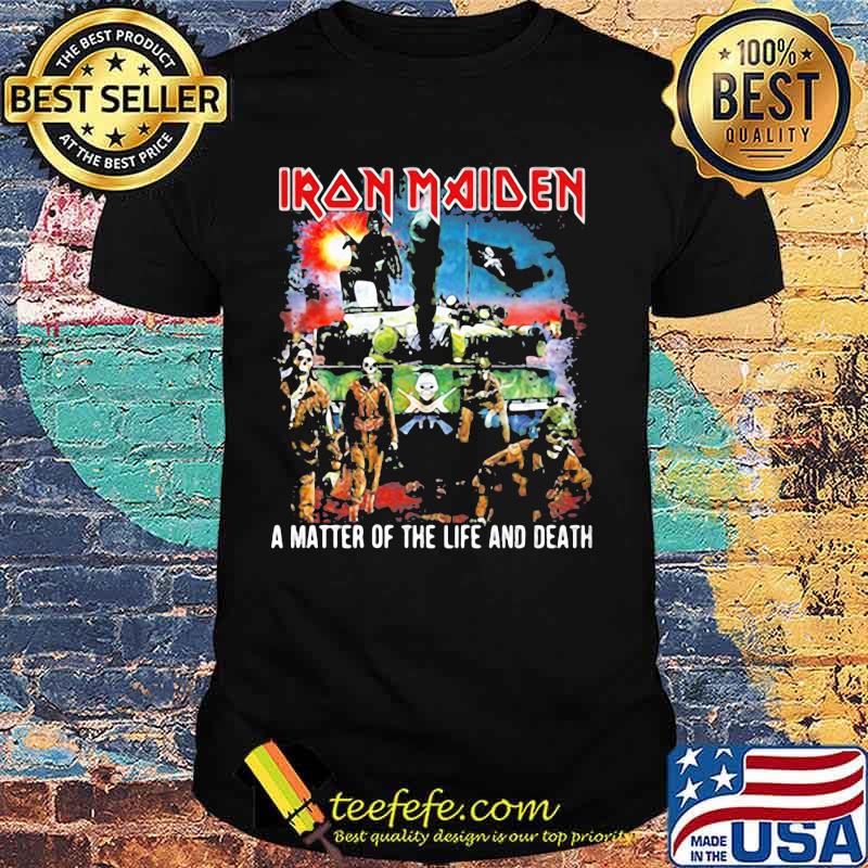 Iron maiden band skeleton a matter of the life and death shirt Iron maiden band skeleton a matter of the life and death shirt