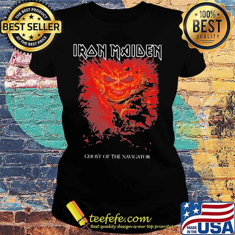 Iron maiden band skeleton ghost of the navigator s Ladies tee Iron maiden band skeleton ghost of the navigator s Ladies tee