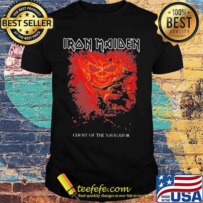 Iron maiden band skeleton ghost of the navigator shirt Iron maiden band skeleton ghost of the navigator shirt