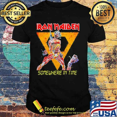 Iron maiden band skeleton somewhere in time shirt