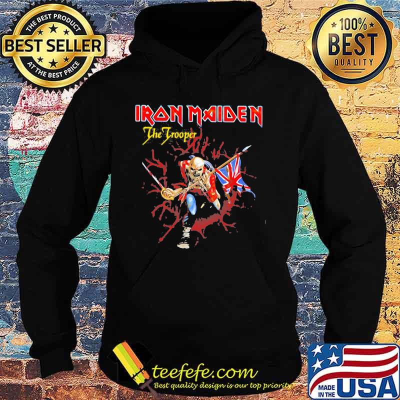 Iron maiden band the trooper skeleton holding british flag s Hoodie Iron maiden band the trooper skeleton holding british flag s Hoodie