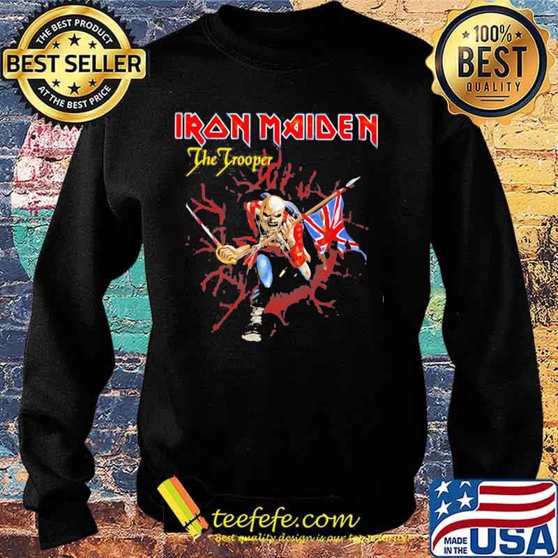 Iron maiden band the trooper skeleton holding british flag s Sweater Iron maiden band the trooper skeleton holding british flag s Sweater