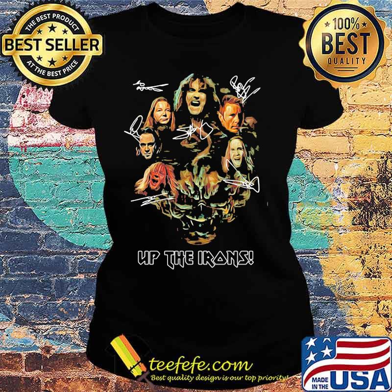 Iron maiden band up the irons signatures s Ladies tee Iron maiden band up the irons signatures s Ladies tee