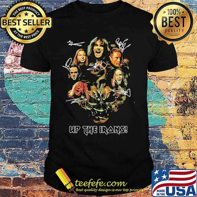 Iron maiden band up the irons signatures shirt