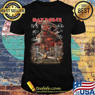 Iron maiden legacy beast official 2020 calendar signature shirt
