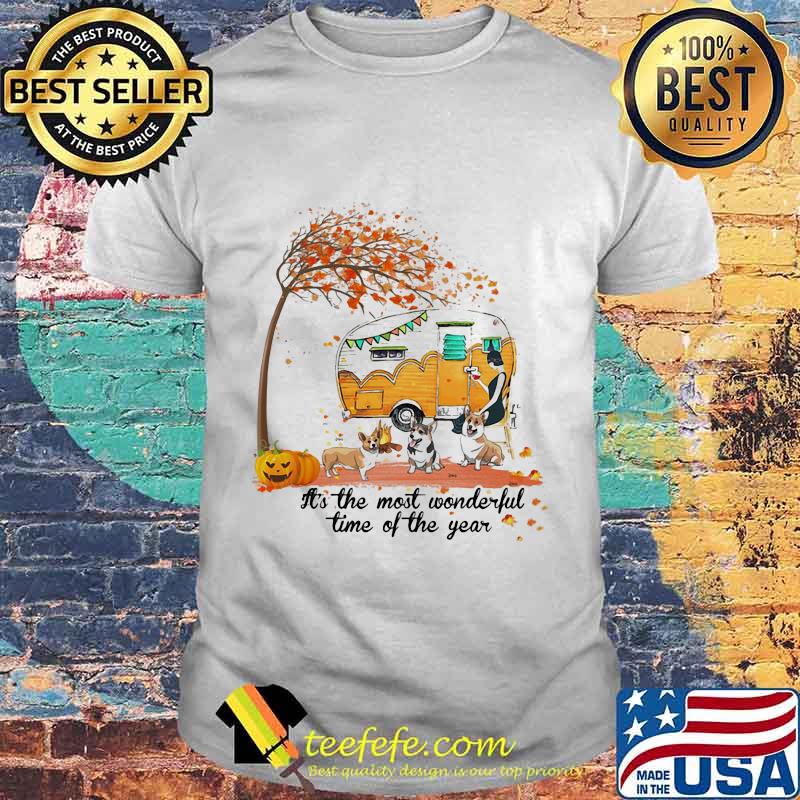 It's The Most Wonderful Time Of The Year Corgi Pumpkin Camping Halloween Shirt It's The Most Wonderful Time Of The Year Corgi Pumpkin Camping Halloween Shirt