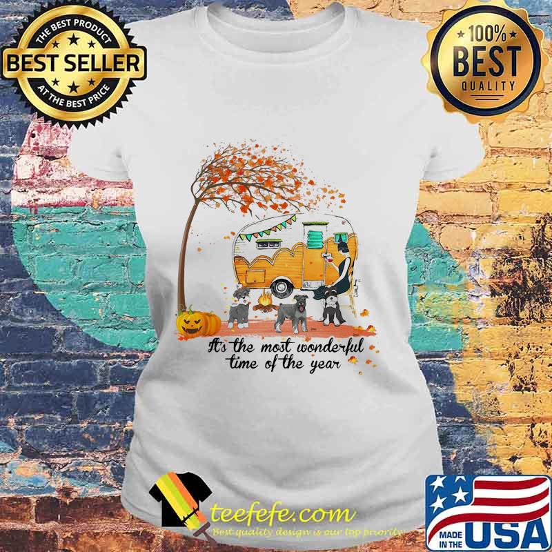 It's The Most Wonderful Time Of The Year Miniature Schnauzer Pumpkin Camping Halloween Shirt Laides tee It's The Most Wonderful Time Of The Year Miniature Schnauzer Pumpkin Camping Halloween Shirt Laides tee