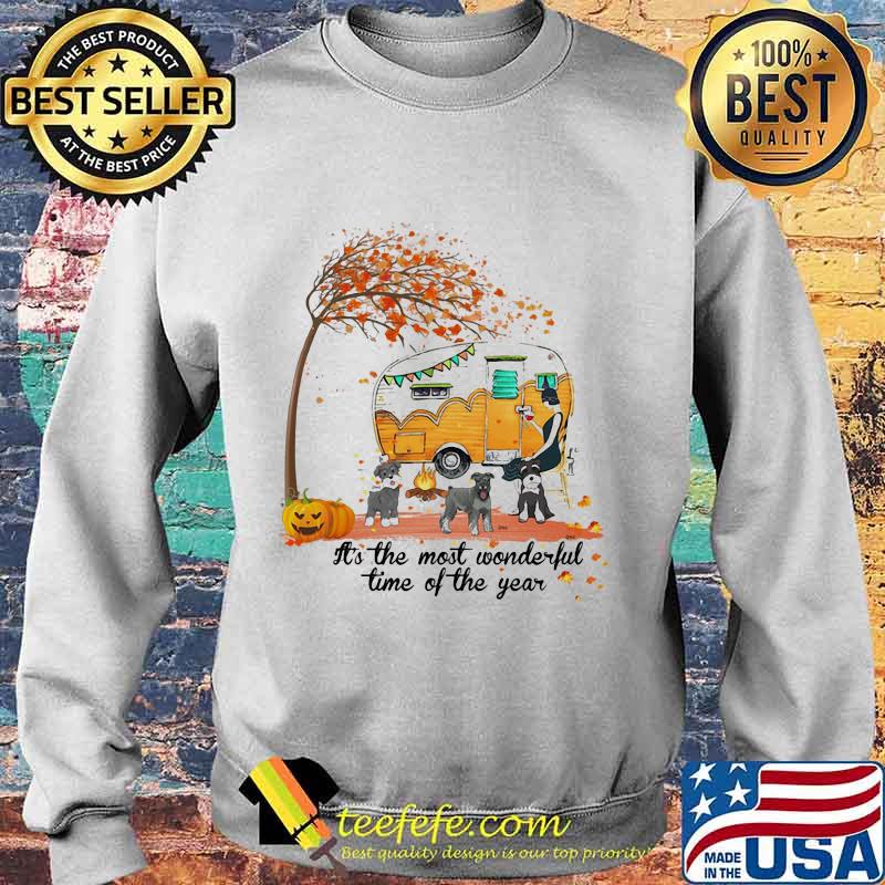 It's The Most Wonderful Time Of The Year Miniature Schnauzer Pumpkin Camping Halloween Shirt Sweater It's The Most Wonderful Time Of The Year Miniature Schnauzer Pumpkin Camping Halloween Shirt Sweater
