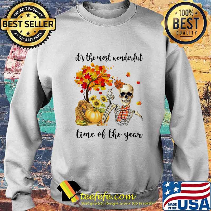 IT'S THE MOST WONDERFUL TIME OF THE YEAR SKULL PUMPKIN AUTUMN SHIRT Sweater IT'S THE MOST WONDERFUL TIME OF THE YEAR SKULL PUMPKIN AUTUMN SHIRT Sweater