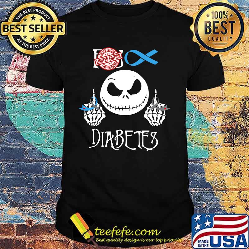 Jack skellington diabetes cancer awareness shirt