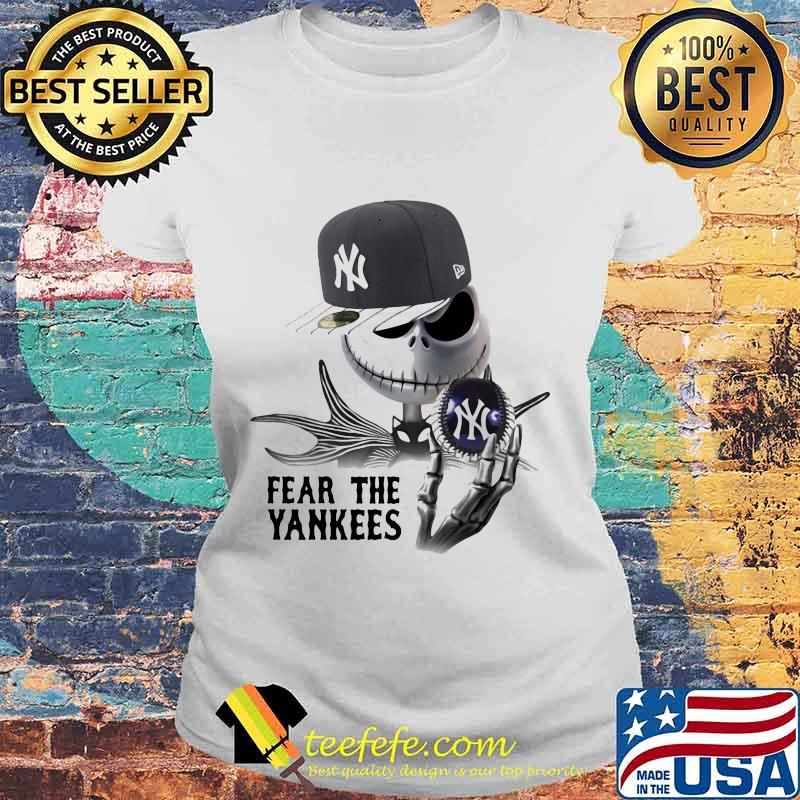 Jack skellington fear the new york yankees baseball s Laides tee Jack skellington fear the new york yankees baseball s Laides tee