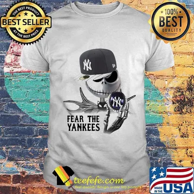 Jack skellington fear the new york yankees baseball shirt