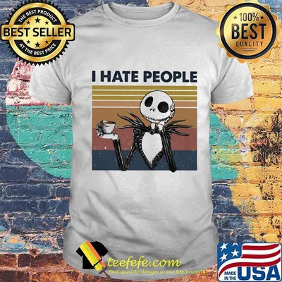 Jack skellington i hate people vintage retro shirt