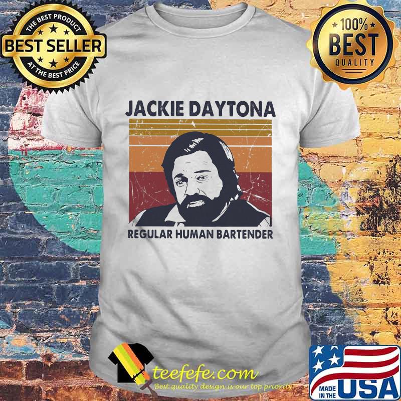 Jackie daytona regular human bartender vintage retro white shirt