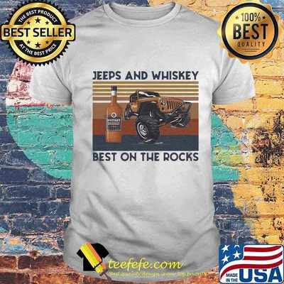 Jeeps and whiskey best on the rocks vintage retro shirt