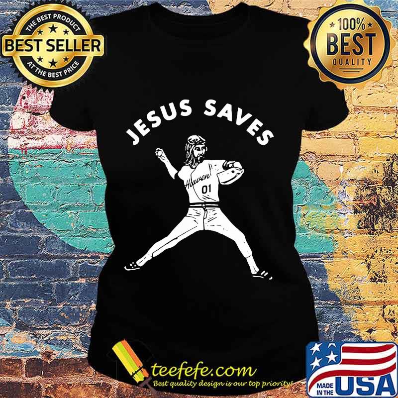 Jesus saves baseball player s Ladies tee Jesus saves baseball player s Ladies tee