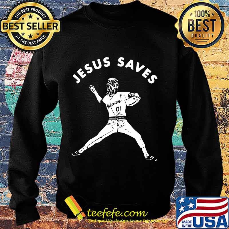 Jesus saves baseball player s Sweater Jesus saves baseball player s Sweater
