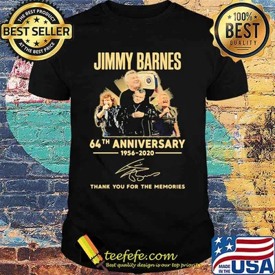 Jimmy barnes 64th anniversary 1956 2020 thank you for the memories signatures shirt