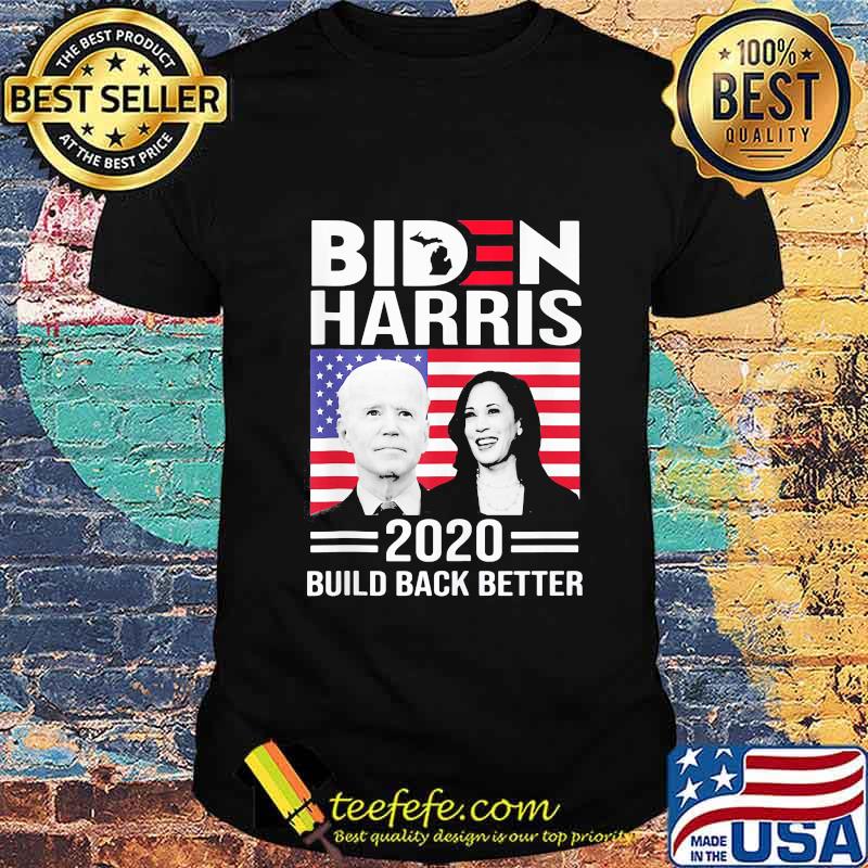 Joe biden kamala harris 2020 build back better american flag independence day shirt