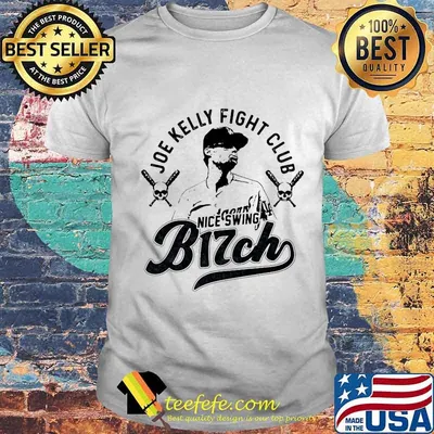Joe kelly fight club nice swing bitch skull baseball shirt