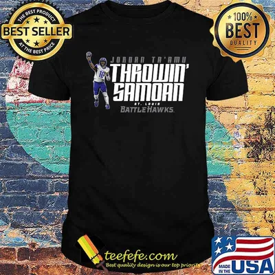 Jordan ta'amu throwin samoan st.louis battlehawks shirt