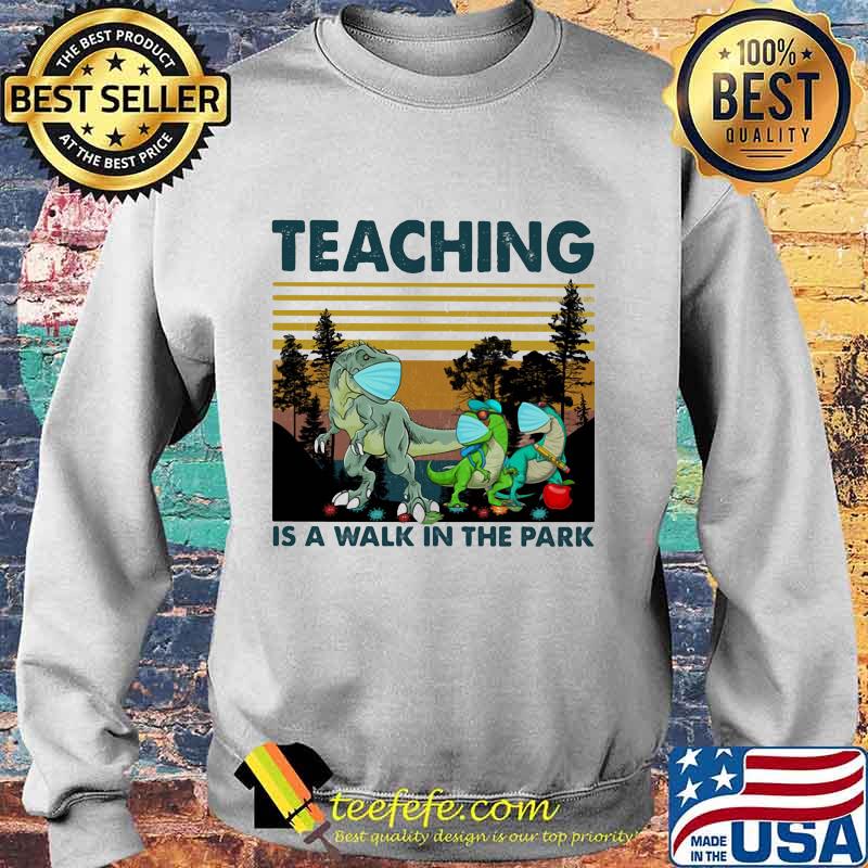 Jurassic face mask Teaching is a walk in the park vintage retro s Sweater Jurassic face mask Teaching is a walk in the park vintage retro s Sweater