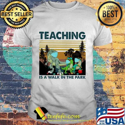 Jurassic face mask Teaching is a walk in the park vintage retro shirt