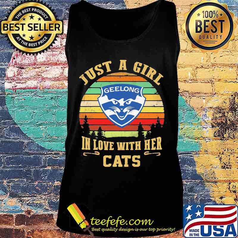Just a girl in love with her cats geelong vintage retro s Tank top Just a girl in love with her cats geelong vintage retro s Tank top