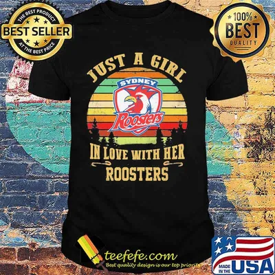Just a girl in love with her sydney roosters vintage retro shirt