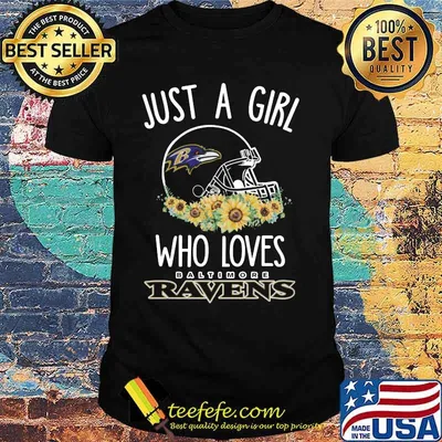Just a girl who loves baltimore ravens sunflowers shirt
