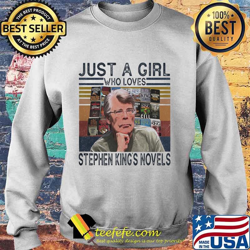 Just a girl who loves stephen king's novels vintage retro s Sweater Just a girl who loves stephen king's novels vintage retro s Sweater