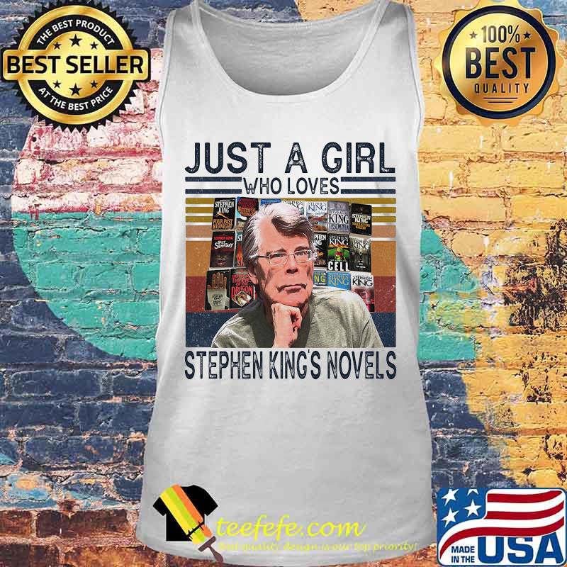 Just a girl who loves stephen king's novels vintage retro s Tank top Just a girl who loves stephen king's novels vintage retro s Tank top